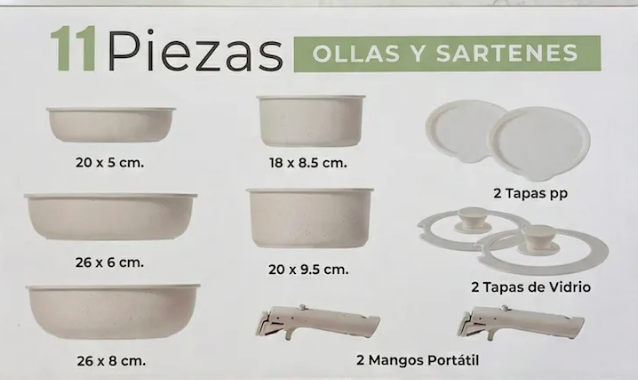 Set Neo-Cook de ollas y sartenes de 11 piezas